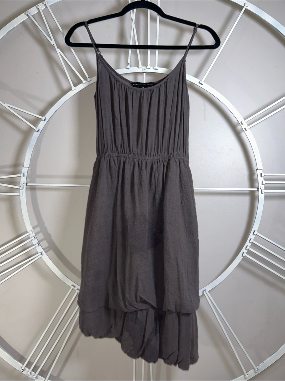 Marc by Marc Jacobs Silk Blend High-Low Bubble Hem Spaghetti Strap Sundress